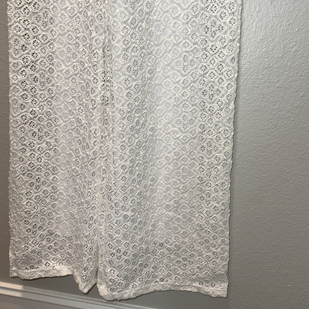 NIGHTCAP Free People *Diamond Lace Positano* white off shoulder jumpsuit XS - Picture 4 of 8